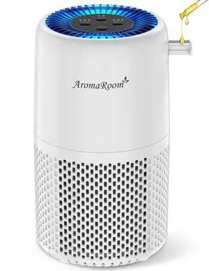 Air Purifier for Home Bedroom, _Mega Brand H13 HEPA Air Filter For Smoke Pollen Dander Hair Smell Air Cleaner, 3-in-1 Filter with Sleep Mode, Quiet Air Cleaner For Pets, Home, Baby Room (White, AP103)