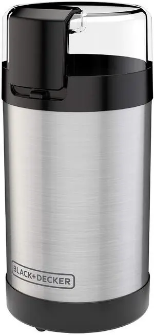 _Mega Brand One Touch Coffee Grinder, 2/3 Cup Coffee Bean Capacity, Spice Grinder, One Touch Push-Button Control -150 Watts -Stainless Steel Blades