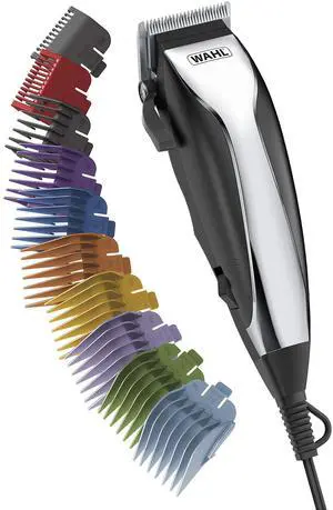 _Mega Brand Home Haircutting Corded Clipper Kit with Adjustable Taper Lever, and 10 Color Coded Guards for Easy Clipping & Trimming - Model 79722
