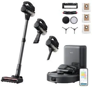 _Mega Brand Robot Vacuum 3-in-1 E20, with Versatile Stick and Handheld Vacuum Cleaner Combo,Self Emptying Up to 75 Days, Max 30,000Pa, Smart Obstacle Avoidance + Official Accessories Kit