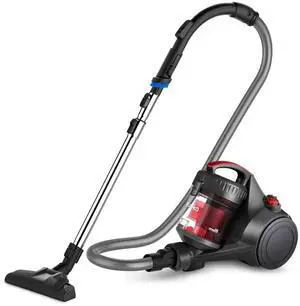 Bagless Canister Vacuum Cleaner, Lightweight Vac for Carpets and Hard Floors, Red, Whirlwind NEN110D