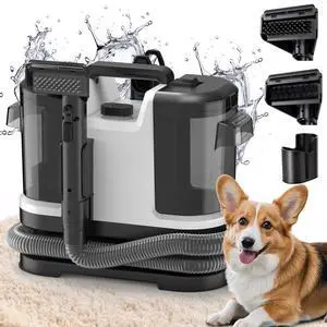 _Mega Brand Portable Carpet & Upholstery Cleaner, Deep Cleaning for Rugs, Couch, Car Interiors Stains, Pet & Family Friendly, 120V