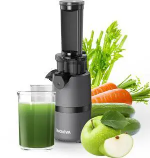 _Mega Brand,  Masticating Juicer Machines Compact, Slow Juicer with 70 RPM Low Speed, Juice Maker for Vegetable & Fruit, Portable Juice Extractor High Juice Yield & Easy to Clean, Grey
