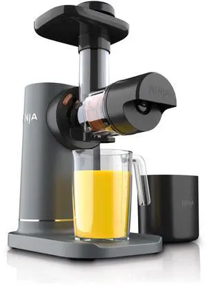 _Mega Brand NeverClog Cold Press Juicer, Powerful Slow Juicer with Total Pulp Control, Countertop, Electric, 2 Pulp Functions, Dishwasher Safe, 2nd Generation, Charcoal, JC151