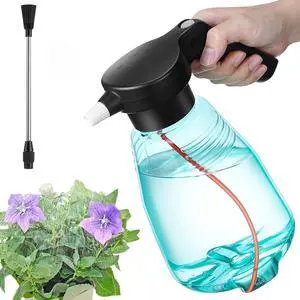 _Mega Brand Electric Spray Bottle Plant Mister for Indoor Outdoor Plants, 0.5 Gallon Automatic Watering Can Rechargeable Battery Powered Sprayer with Adjustable Spout for Gardening, Fertilizing,