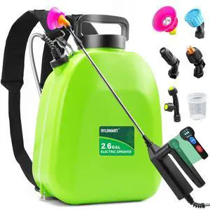 _Mega Brand Battery Powered Backpack Sprayer 2.6 Gallon, Electric Lawn & Garden Sprayer with 4 Nozzles, 3 Modes, USB Rechargeable, Portable Yard Sprayer for Weed Killer, Fertilizer, Cleaning, Watering
