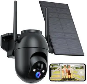 _Mega Brand Security Cameras Wireless Outdoor Solar: 2K WiFi Camera for Home Security System - Battery Powered Cam IP66 Waterproof Motion Sensor - Camaras de Seguridad para Casa Inalambricas