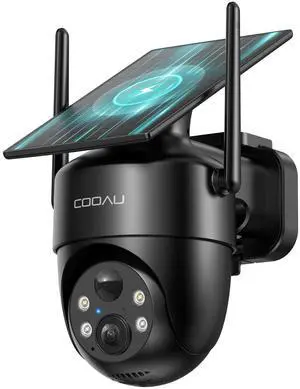 _Mega Brand Solar Security Cameras Wireless OutdoorLow-Light Rechargeable, Easy to Install, 2K 360° Camera for Home Security, Surveillance Cam with AI Smart Detection, Wi-Fi 6, Color Night Vision,