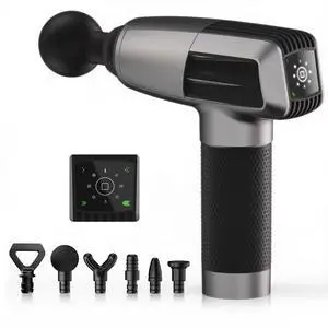 _Mega Brand Massage Gun Deep Tissue,Birthday Gifts for Men Women,Gifts for Boyfriend Girlfriend - Neck Back Massager for Pain Relief Deep Tissue with 6 Heads & 8 Speeds(Grey)