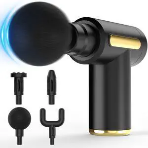 _Mega Brand Massage Gun, Small Travel Tool, Massage Gun Deep Tissue,Percussion Handheld Portable Muscle Massager Tool for Full Body Pain Relief, Ideal Gifts for Men, Women(Black)