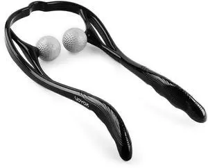 _Mega Brand Neck Massager Shiatsu Deep Tissue Dual Trigger Point Shoulder Massager for Pain Relief, Ergonomic Handle Design, Lightweight & Portable MS110