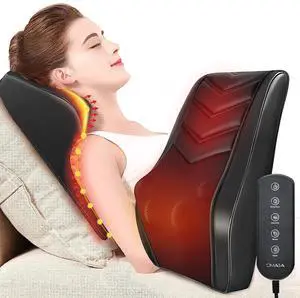 _Mega Brand Shiatsu Neck Massager with Heat, 3D Kneading Back Massage Pillow for Pain Relief, Massagers for Neck and Back, Shoulder, Leg, Gifts for Men Women Mom Dad,