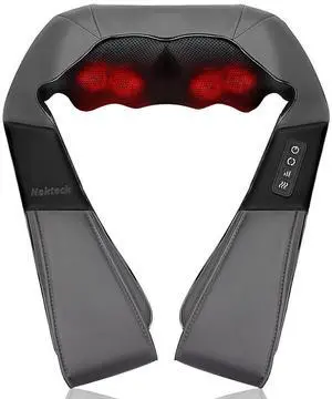 _Mega Brand Shiatsu Neck and Back Massager with Soothing Heat, Shoulder Massager for Pain Relief Deep Tissue, Electric 3D Kneading Massage Tools for Leg Body Muscle, Corded Power, Gifts for Him Her