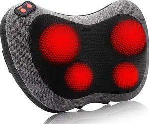 _Mega Brand Shiatsu Back and Neck Massager with Heat, Deep Tissue Kneading,Electric Massage Pillow for Back,Shoulders,Legs,Foot,Body Muscle Pain Relief,Use at Home,Car,Office