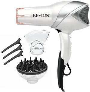 _Mega Brand Infrared Hair Dryer with Diffuser - Ionic Blow Dryer, Diffuser, and Concentrator, Infrared Heat Technology to Prevent Over-Drying for Shiny, Soft Hair with Natural Moisture (White)