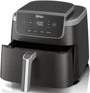 _Mega Brand | Air Fryer | 4-in-1 Pro Air Fry, Roast, Reheat, Dehydrate | 5QT Capacity fits up to 4lbs of French Fries | 400F Max Temp | Nonstick Basket & Crisper Plate | 120V | Grey | AF141