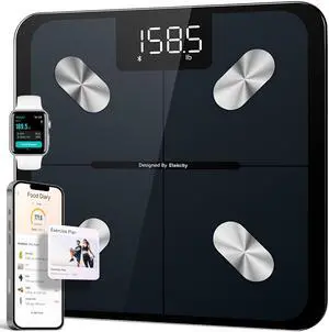 _Mega Brand Smart Scale for Body Weight, Bathroom Digital Weighing Scale with BMI, Body Fat, Muscle Mass, Accurate Bluetooth Home User Health Equipment Sync Apps