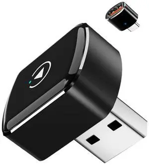 _Mega Brand Wireless CarPlay Adapter and Android Auto Wireless Adapter 2025 Upgrade 2 in 1, Mini USB/USB C Design Stable Connection for Wired Apple CarPlay, Compatible for iOS 10+ Android 11+
