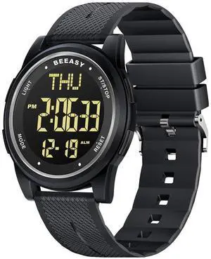 _Mega Brand Unisex Digital Watch Waterproof with Stopwatch Alarm Countdown Dual Time, Ultra-Thin Super Wide-Angle Display Digital Wrist Watches for Men Women