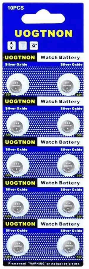 _Mega Brand 394 SR936SW Watch Battery 1.55V Silver Oxide Button Cell (10-Pack)