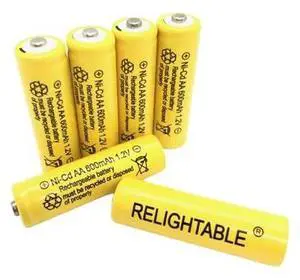 _Mega Brand NiCd AA/AAA 600mAh 1.2V Rechargeable Batteries for Solar Lights, Garden Lights and Remotes (6PCS AA 600mAh Batteries)
