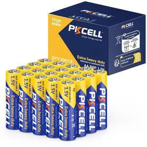 _Mega Brand AA Batteries 20 Pack, Double A Batteries, 1.5V High-Performance Carbon Battery for LED Candles Clock Remote Controls Flashlights