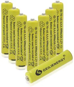 _Mega Brand 1.2v AAA NiCd 600mAh Triple A Rechargeable Battery Cell for Solar Lights Garden Lamp(8 PCS)