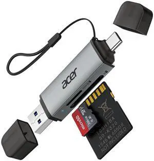 _Mega Brand, Dual Slots USB 3.0 Type C to Micro SD Card Adapter, Memory Card Reader for MicroSD, SDHC, SDXC, Compatible with Laptop, PC, iPhone16/15, MacBook Pro/Air, iPad Pro, Android