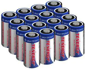 _Mega Brand 3V CR123A Lithium Battery, High Performance 1500mAh CR123A Cell Batteries PTC Protected for Cameras, Flashlight Replacement CR123A Batteries, 16-Pack (Non-Rechargeable)