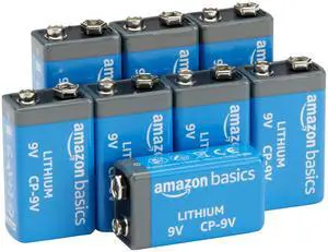 _Mega Brand  8-Pack 9 Volt Lithium High-Performance Batteries, Up to 10-Year Shelf Life, Long Lasting Power