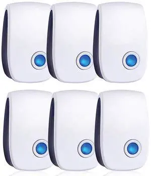 _Mega Brand Ultrasonic Insect & Pest Repeller, Ultrasonic Mice Repellent for Insect, Roaches, Spiders, Bugs, Mosquitoes, Pest Control for House Garage RV Hotel, 6 Pack
