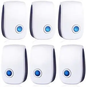 _Mega Brand 6 Pack Ultrasonic Pest Control Repeller, Mosquito Repellent Electronic Pest Repellent Plug in Cockroaches, Mice, Spiders, Ants, Bugs, Pest Defence for House, Kitchen