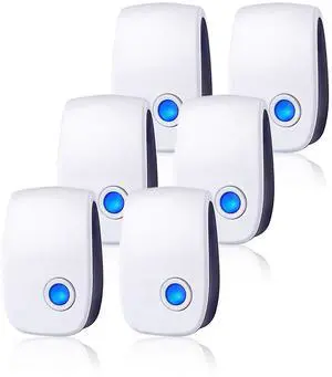 _Mega Brand Upgraded Ultrasonic Pest Control Repeller Pest Control Electronic Pest Repellent Plug in Indoor for Rodents Mice Cockroach Bug Roach Mosquitoes Insects Spiders 6 Packs