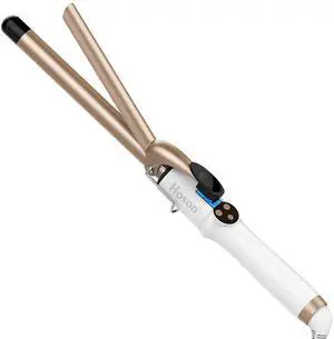 _Mega Brand 3/4 Inch Curling Iron Professional, Ceramic Tourmaline Curl Wand Barrel, Hair Curler Iron for Short Hair,Glove Include, Glove Include, Gold