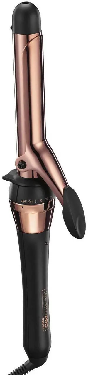 _Mega Brand INFINITIPRO Rose Gold Titanium 1-Inch Curling Iron, 1-inch barrel produces classic curls  for use on short, medium, and long hair
