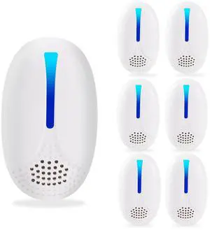 _Mega Brand Upgraded Ultrasonic Repellent Indoor, Mouse Traps Insert Plug in, Pest Control Repellent Ant,Roach,Rodent, Mouse, Bugs, Mosquito, Spider, for Home, Office, Warehouse 6 Packs