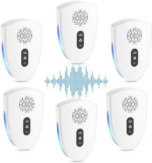 _Mega Brand Ultrasonic Pest Control Repeller, Mouse Repellent Indoor for Spider Bug Roach Ant Fly Rat Mice Insect Deterrent, Mouse Rodent Repellent Ultrasonic Plug in, 3 Mode Switching, 6 Pack