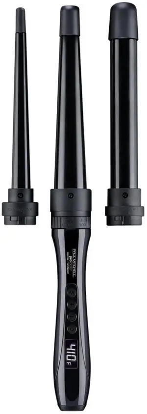 _Mega Brand  Pro Tools Express Ion Unclipped 3-in-1 Ceramic Interchangeable Curling Wand, 3 Barrels for Multiple Hairstyles