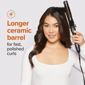 _Mega Brand  Pro Tools Express Ion Clipped 1.25" Detachable Curling Iron, Travel-Friendly, for Polished, Perfect Curls