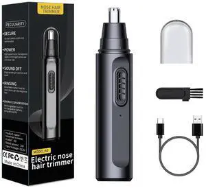 _Mega Brand Nose Hair Trimmer for Men Women, USB Rechargeable Electric Ear Nose Hair Trimmer Clipper, Professional IPX7 Waterproof Dual Edge Blades for Easy Cleaning