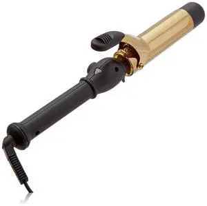 _Mega Brand  Pro Tools Express Gold Curl Titanium Curling Iron, Fast-Heating to Create a Variety of Curls, 1.5" Barrel