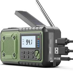 _Mega Brand Crank Emergency Radio, Weather Radios5000mAh, Solar Radios with Hand Crank Emergencies, NOAA/AM/FM Weather Alert Radio, SOS Alarm,Flashlight & Reading Lamp, for Indoor Outdoor Survival
