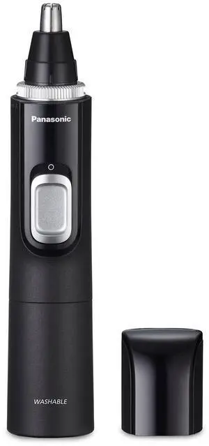 _Mega Brand Ear and Nose Hair Trimmer for Men with Vacuum Cleaning System, Powerful Motor and Dual-Edge Blades for Smoother Cutting, Wet/Dry  ER-GN70-K (Black)