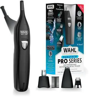 _Mega Brand Pro Series® Rechargeable Eyebrow, Ear & Nose Hair Trimmer for Men  Painless DualTech® Eyebrow Trimmer & Facial Hair Removal Device  Model 3025656