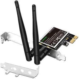_Mega Brand  Wireless N 600Mbps (2.4GHz 300Mbps and 5GHz 300Mbps) PCIE WiFi Adapter, PCIE WiFi Card, QUALCOMM Atheros AR946X Wireless Network Adapter for Windows 10 8.1 8 7 XP Desktop PCs (PCIE-N600)