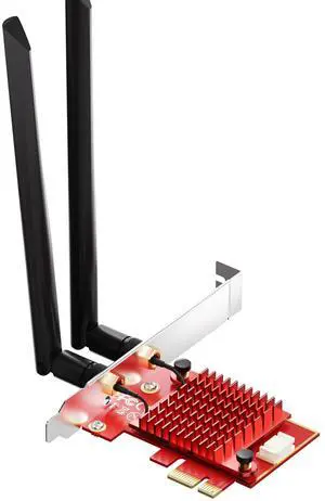 _Mega Brand WiFi 6E PCIe Card | Intel AX210 Chip | 5400Mbps Tri-Band 2.4GHz/5GHz/6GHz | Bluetooth 5.3 | Low Latency Wireless Adapter for Gaming & Streaming | Windows 10/11 Compatible