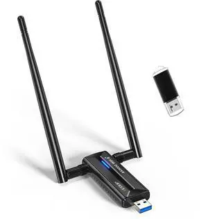 _Mega Brand USB 3.0 WiFi 6E Adapter for PC, AXE3000, Mt7921au, 802.11ax, Tri-Band 6GHz/5GHz/2.4GHz, USB Wi-Fi Dongle Wireless Network Card, Support Windows 11/10 (Install Driver) & Linux