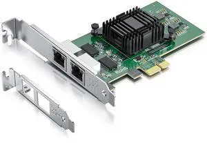 _Mega Brand Gigabit Dual NIC with Intel 82576 Chip, 1Gb Network Card Compare to Intel E1G42ET NIC, 2 RJ45 Ports, PCI Express 2.1 X1, Ethernet Card with Low Profile for Windows/Windows Server/Linux