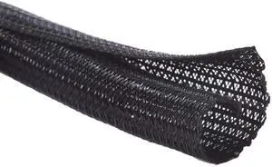 _Mega Brand  10ft - 1/2 inch Cord Protector Wire Loom Tubing Cable Sleeve Split Sleeving For USB Cable Power Cord Audio Video Cable  Protect Cat From Chewing - Black