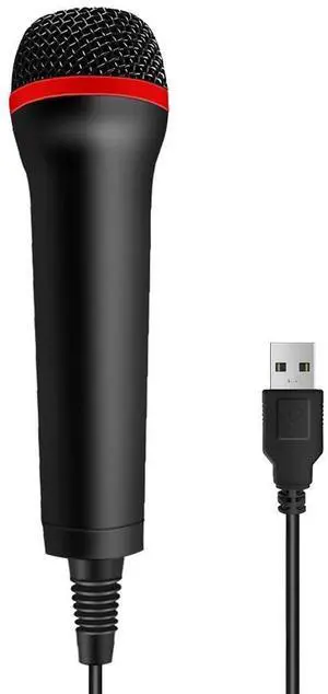 _Mega Brand 4M 13FT Wired USB Microphone for Rock Band, Guitar Hero, Let's Sing - Compatible with Sony PS2, PS3, PS4, PS5, Nintendo Switch, Wii, Wii U, Microsoft Xbox 360, Xbox One and PC
